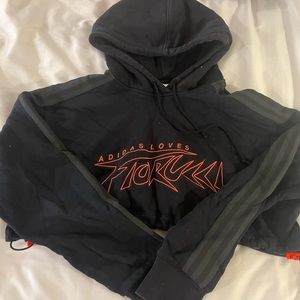Adidas x fiorucci hoodie cropped